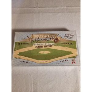 SEALED-WHAT ABOUT BASEBALL BOARD GAME Realistic Baseball In A Box Grandma Smiley